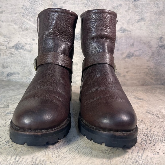 Frye Women's Veronica Shearling & Leather Booties made in Mexico - Picture 3 of 16